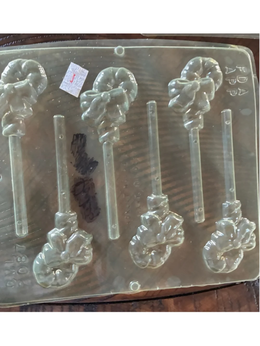 Vintage Make'n Mold Christmas Bakeware Candy Molds Set of 5 Clear